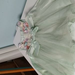 Rare editions 9 month size dress with free large size 14 to 20 pound swaddler